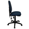 Mid-Back Navy Blue Fabric Multi-Functional Task Chair with Adjustable Lumbar Support , #FF-0344-14