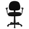 Mid-Back Ergonomic Black Fabric Task Chair with Adjustable Arms , #FF-0351-14