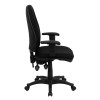 High Back Black Fabric Ergonomic Computer Chair with Height Adjustable Arms , #FF-0354-14