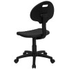 ''Tuff Butt'' Soft Black Polypropylene Utility Task Chair , #FF-0333-14