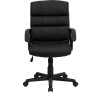 Mid-Back Black Leather Office Chair , #FF-0180-14