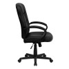 Mid-Back Black Leather Office Chair , #FF-0181-14