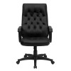 High Back Traditional Black Leather Executive Swivel Office Chair , #FF-0188-14