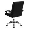 Mid-Back Black Leather Manager's Chair , #FF-0212-14