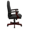Martha Washington Black Leather Executive Swivel Chair , #FF-0224-14