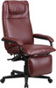 High Back Burgundy Leather Executive Reclining Office Chair , #FF-0227-14