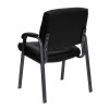 Black Leather Executive Side Chair with Titanium Frame Finish , #FF-0443-14