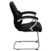 Black Leather Executive Side Chair , #FF-0449-14