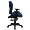 Mid-Back Navy Blue Fabric Multi-Functional Ergonomic Task Chair with Arms , #FF-0337-14