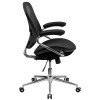 Mid-Back Black Mesh Computer Chair with Chrome Base , #FF-0005-14