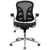 Mid-Back Black Mesh Computer Chair with Chrome Base , #FF-0005-14