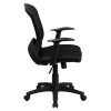 Mid-Back Black Mesh Chair with Padded Mesh Seat , #FF-0012-14