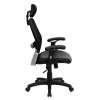 High Back Super Mesh Office Chair with Black Italian Leather Seat , #FF-0026-14