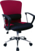 Mid-Back Burgundy Mesh Office Chair , #FF-0036-14
