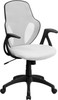 Mid-Back Executive White Mesh Chair with Nylon Base , #FF-0055-14