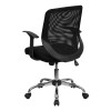 Mid-Back Black Mesh Office Chair with Mesh Fabric Seat , #FF-0020-14