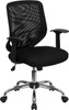 Mid-Back Black Mesh Office Chair with Mesh Fabric Seat , #FF-0020-14