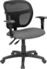 Mid-Back Mesh Task Chair with Gray Fabric Seat , #FF-0087-14