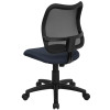 Mid-Back Mesh Task Chair with Navy Blue Fabric Seat , #FF-0090-14