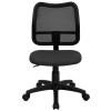 Mid-Back Mesh Task Chair with Gray Fabric Seat , #FF-0092-14