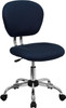 Mid-Back Navy Mesh Task Chair with Chrome Base , #FF-0126-14
