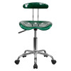 Vibrant Green and Chrome Computer Task Chair with Tractor Seat , #FF-0405-14