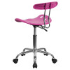 Vibrant Candy Heart and Chrome Computer Task Chair with Tractor Seat , #FF-0417-14