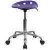 Vibrant Violet Tractor Seat and Chrome Stool , #FF-0487-14