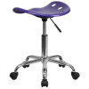 Vibrant Violet Tractor Seat and Chrome Stool , #FF-0487-14