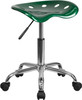 Vibrant Green Tractor Seat and Chrome Stool , #FF-0491-14