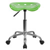 Vibrant Spicy Lime Tractor Seat and Chrome Stool , #FF-0493-14