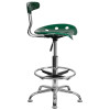 Vibrant Green and Chrome Drafting Stool with Tractor Seat , #FF-0553-14