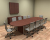 Modern Racetrack 12' Feet Conference Table, #CH-AMB-C25