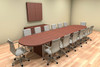 Modern Racetrack 16' Feet Conference Table, #CH-AMB-C15