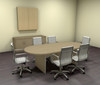 Modern Racetrack 8' Feet Conference Table, #CH-AMB-C32