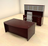 5pc Fan Front Modern Contemporary Executive Office Desk Set, #CH-JAD-D6