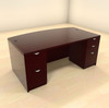 3pc Fan Front Modern Contemporary Executive Office Desk, #CH-JAD-D8