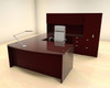 6pc U Shaped Modern Contemporary Executive Office Desk Set, #CH-JAD-U10