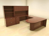 7pc U Shaped Modern Contemporary Executive Office Desk Set, #CH-JAD-U15
