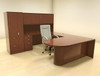 6pc U Shaped Modern Contemporary Executive Office Desk Set, #CH-JAD-U19