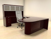 5pc U Shaped Modern Contemporary Executive Office Desk Set, #CH-JAD-U22