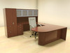 6pc U Shaped Modern Contemporary Executive Office Desk Set, #CH-JAD-U27