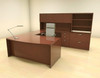7pc U Shaped Modern Contemporary Executive Office Desk Set, #CH-JAD-U5