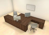 Two Persons Modern Executive Office Workstation Desk Set, #CH-AMB-F4