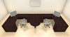 Two Persons Modern Executive Office Workstation Desk Set, #CH-AMB-S52