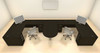 Two Persons Modern Executive Office Workstation Desk Set, #CH-AMB-S53