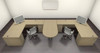 Two Persons Modern Executive Office Workstation Desk Set, #CH-AMB-S55