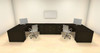 Two Persons Modern Executive Office Workstation Desk Set, #CH-AMB-S68