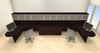 Two Persons Modern Executive Office Workstation Desk Set, #CH-AMB-S77
