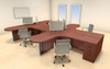 Four Persons Modern Executive Office Workstation Desk Set, #CH-AMB-S36